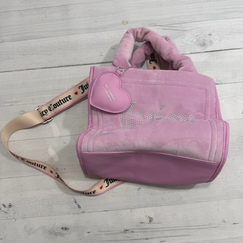 Juicy Couture "Extra Spender" Light Fondant Pink Velvet Mini Tote Bag